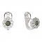 BG  earring 456-R7 circular - Metal: Silver 925 - rhodium, Stone: Garnet