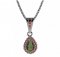 BG pendant drop stone 454-2 - Metal: Silver 925 - rhodium, Stone: Garnet