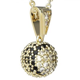 BG zlatý přívěšek - Tenisák 798 Žluté zlato - 585 Bílý kubický zirkon