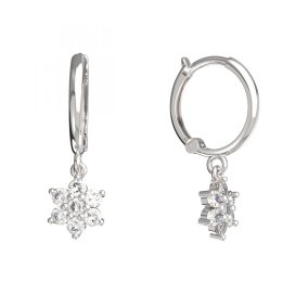 BeKid dětské náušnice hvězdička 853 Bílé zlato - 585 Diamant