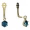 BeKid Gold earrings components I4 - Metal: Yellow gold 585, Stone: Dark blue cubic zircon