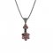 BG pendant flower 518-87 - Metal: Silver 925 - rhodium, Stone: Garnet