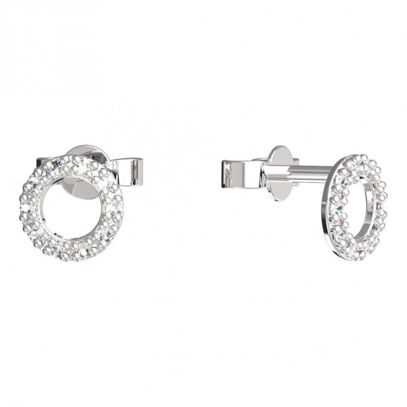 BeKid dětské náušnice 836 Bílé zlato - 585 Diamant