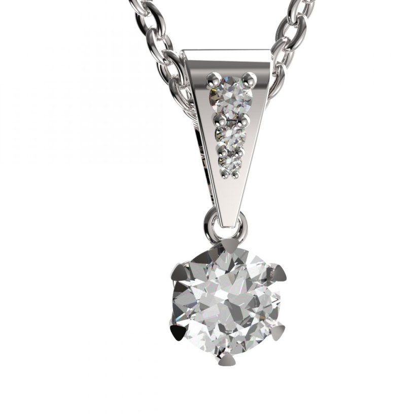BG zlatý přívěšek 876 Bílé zlato - 585 Diamant