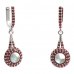 BG earring pearl 540-G91 - Metal: Silver 925 - rhodium, Stone: Garnet and pearl