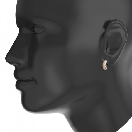 BG gold semicircle earrings 1303