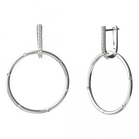 BG zlaté náušnice 644 Bílé zlato - 585 Diamant