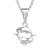 Zlatý přívěsek znamení Ryby s diamantem, bílé zlato 585 – 040 (ZD44040C2)