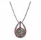 BG pendant circular 541-90 - Metal: Silver 925 - rhodium, Stone: Garnet