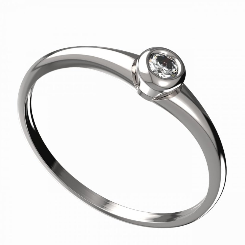 BG zlatý diamantový prstýnek 550 I Bílé zlato - 585 Diamant lab-grown