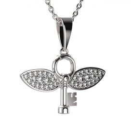 BG zlatý přívěšek HP02 Bílé zlato - 585 Bílý kubický zirkon