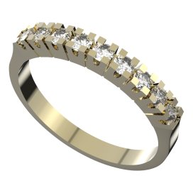 BG zlatý diamantový prstýnek 714 Žluté zlato - 585 Diamant lab-grown