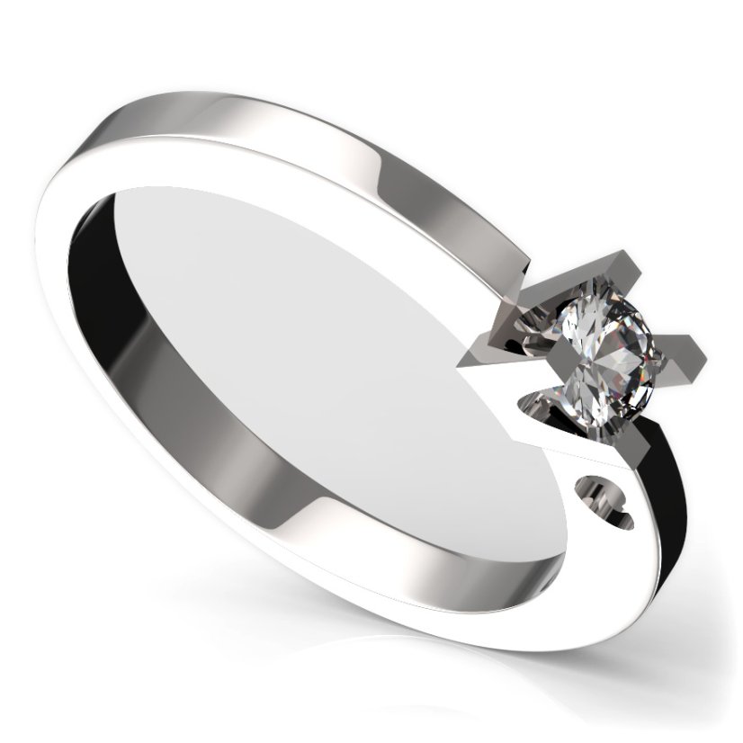 BG zlatý diamantový prstýnek 795 Bílé zlato - 585 Diamant lab-grown