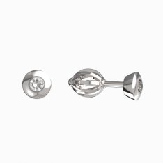 BG zlaté náušnice 732 Bílé zlato - 585 Diamant
