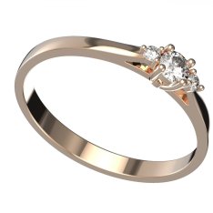 BG zlatýprstýnek 1439 /zásnubní/ Růžové zlato 585 (30-90dní) Diamant