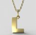 BeKid, Gold kids pendant - letter L - Metal: Yellow gold 585