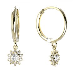BG zlaté náušnice 987 Žluté zlato - 585 Diamant