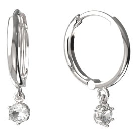BeKid dětské náušnice 1293 Bílé zlato - 585 Diamant