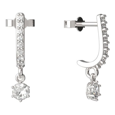 BeKid dětské náušnice 1293 Bílé zlato - 585 Diamant