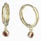 BeKid, Gold kids earrings -101 - Switching on: Circles 12 mm, Metal: White gold 585, Stone: Diamond