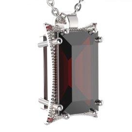 BG přívěs vsazeny kameny:český granát  693 Stříbro 925 - rhodium Granát