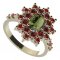 BG prsten 249-Z oválného tvaru - Kov: Stříbro 925 - rhodium, Kámen: Granát