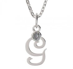 BeKid dětský zlatý přívěsek písmenko H - 1317 Bílé zlato - 585 Diamant