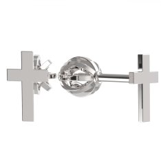 BG zlaté náušnice křížek 1105 Bílé zlato - 585