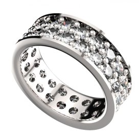 BG zlatý diamantový prstýnek 503 Bílé zlato - 585 Diamant lab-grown