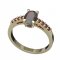 BG garnet ring 711 - Metal: Silver 925 - rhodium, Stone: Moldavit and garnet
