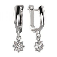 BG zlaté náušnice 886 Bílé zlato - 585 Diamant