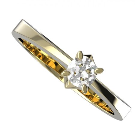BG zlatý diamantový prstýnek 784 - Kov: Žluté zlato 585, Kámen: Diamant lab-grown