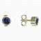 BeKid dětské náušnice 770 - Zapínání: Kruhy 12 mm, Kov: Žluté zlato 585, Kámen: Světle modrý kubický zirkon