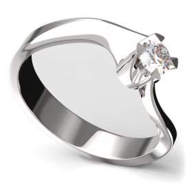 BG zlatý prstýnek 781 Bílé zlato - 585 Diamant