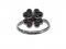 BG garnet ring 405 - Metal: Silver 925 - ruthenium, Stone: Garnet