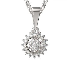 BG zlatý přívěšek 970 Bílé zlato - 585 Diamant
