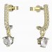 BeKid, Gold kids earrings -782 - Switching on: Pendant hanger, Metal: Yellow gold 585, Stone: White cubic zircon