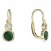 BeKid, Gold kids earrings -864 - Switching on: Brizura 0-3 roky, Metal: Yellow gold 585, Stone: Green cubic zircon
