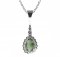 BG pendant drop stone  519-B - Metal: Silver 925 - rhodium, Stone: Garnet