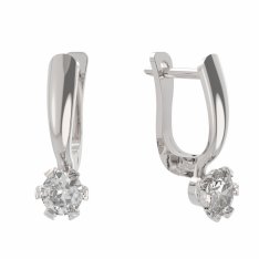 BG zlaté náušnice 556 Bílé zlato - 585 Diamant