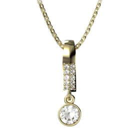 BG zlatý přívěšek  723 Žluté zlato - 585 Diamant