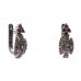 BG náušnice s přírodní perlou 537-87 - Kov: Stříbro 925 - rhodium, Kámen: Granát a perla
