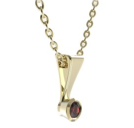 Zlatý přívěsek s červeným zirkonem, žluté zlato 585 – 551