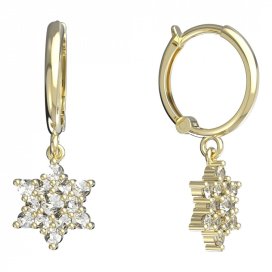 BeKid dětské náušnice hvězdička 090 Žluté zlato - 585 Diamant