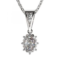 BG zlatý přívěšek  953 Bílé zlato - 585 Diamant