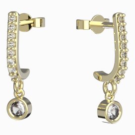 BG zlaté náušnice 768 Žluté zlato - 585 Diamant