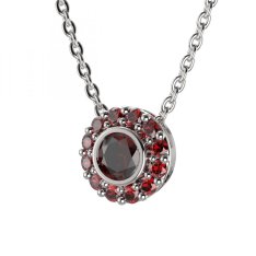 BG přívěs vsazený granát  744 Stříbro 925 - rhodium Granát