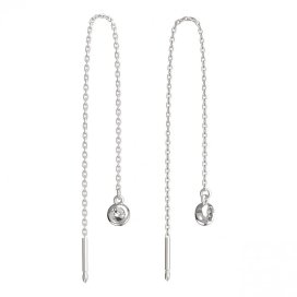 BG zlaté náušnice 101 Bílé zlato - 585 Diamant