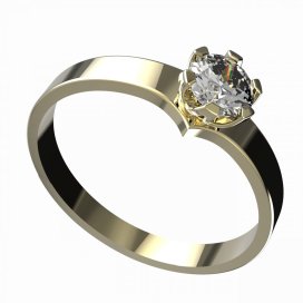 BG zlatý zásnubní prsten 946/870 Žluté zlato - 585 Diamant
