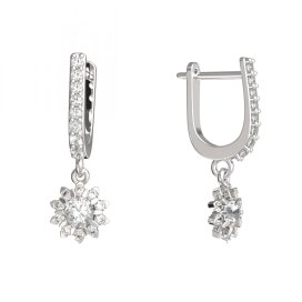 BeKid dětské náušnice 864 Bílé zlato - 585 Diamant